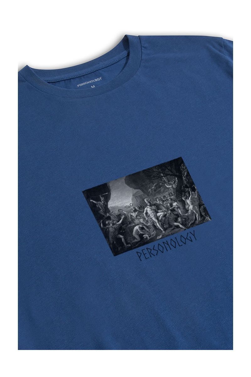 Navy Soft Fabric Leonidas Design Short Sleeve Tee