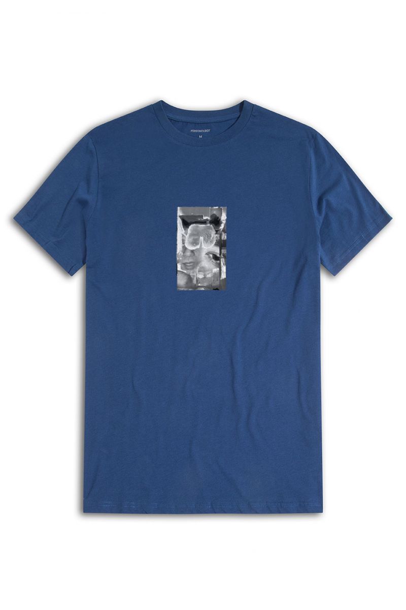 Navy Soft Fabric Endless High Design Short Sleeve Tee