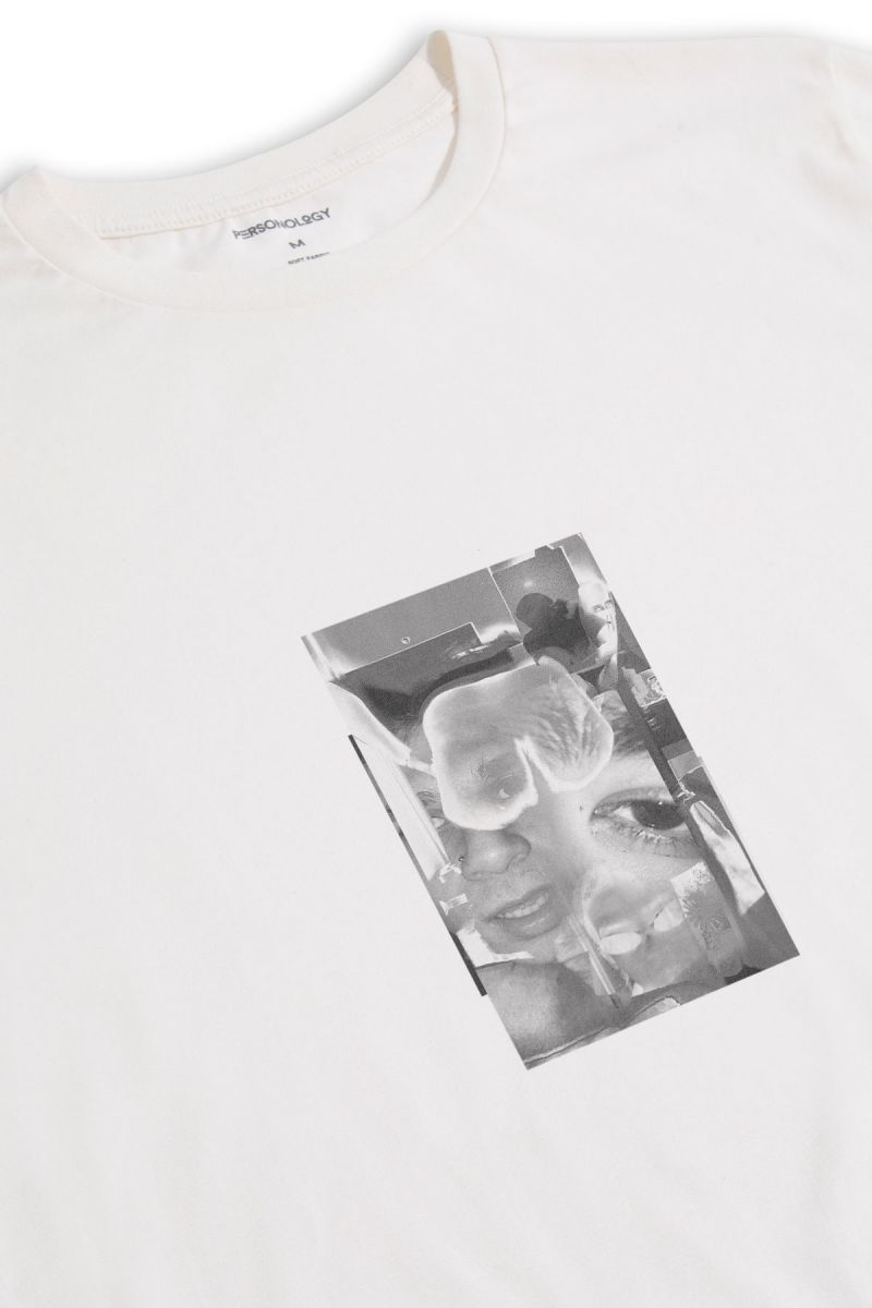 Off White Soft Fabric Endless High Design Short Sleeve Tee