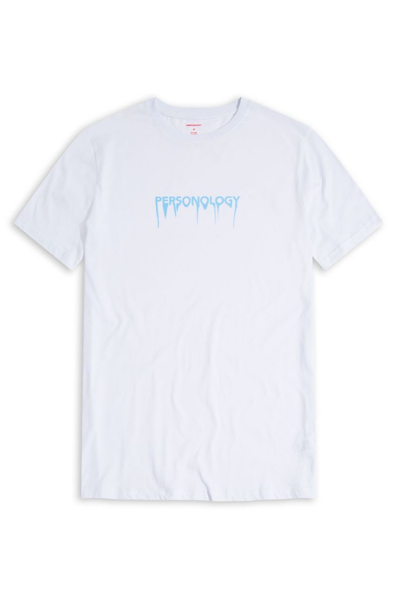 White Soft Fabric Crocodile Tears Design Short Sleeve Tee