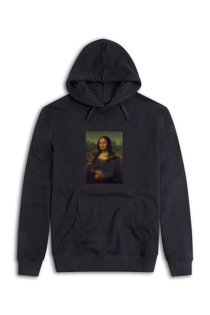 Black Premium Cotton Dirty Lisa Design Pullover Hoodie