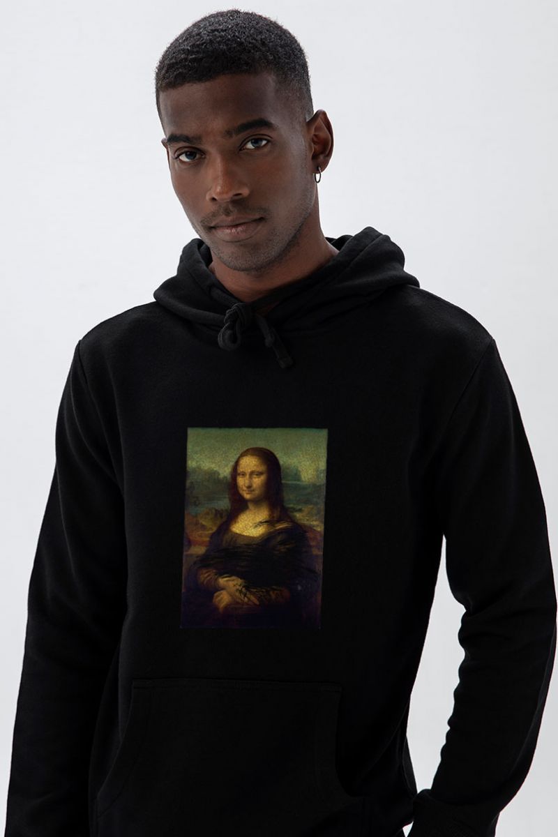 Black Premium Cotton Dirty Lisa Design Pullover Hoodie