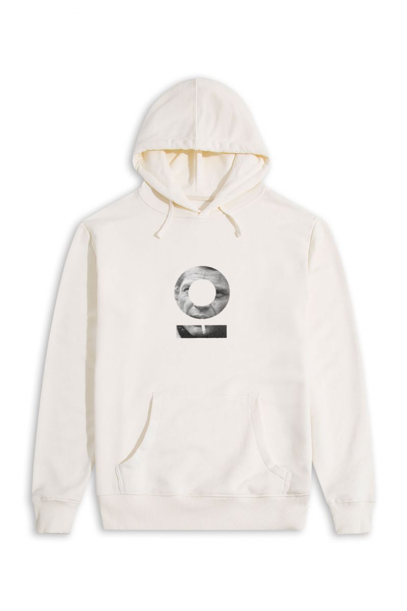 Ecru Premium Cotton Steve Tee Design Pullover Hoodie