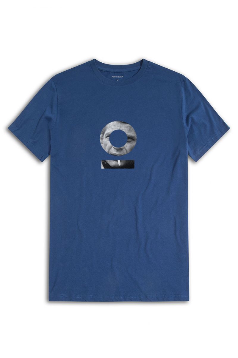 Navy Soft Fabric Steve Tee Design Short Sleeve Tee