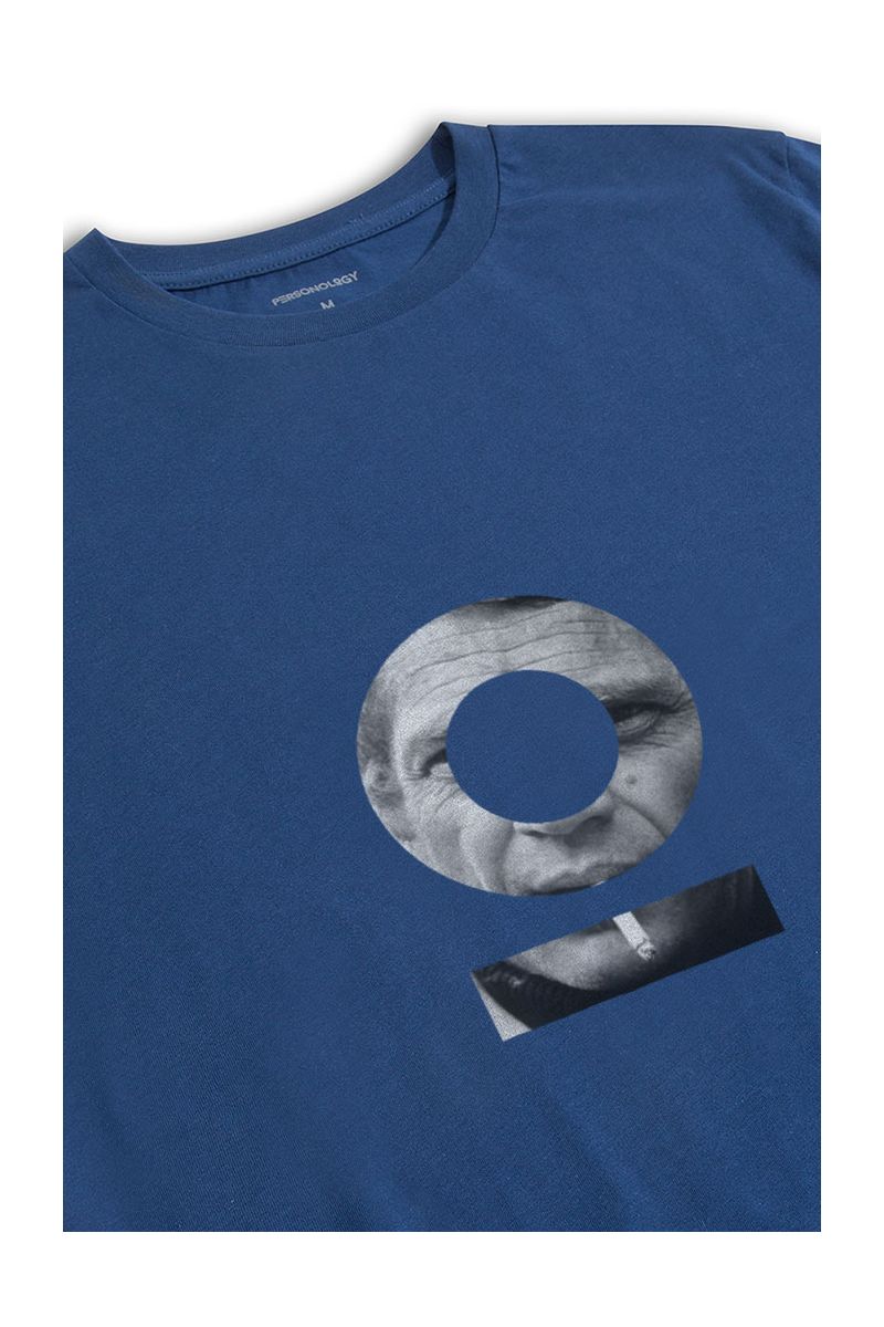 Navy Soft Fabric Steve Tee Design Short Sleeve Tee