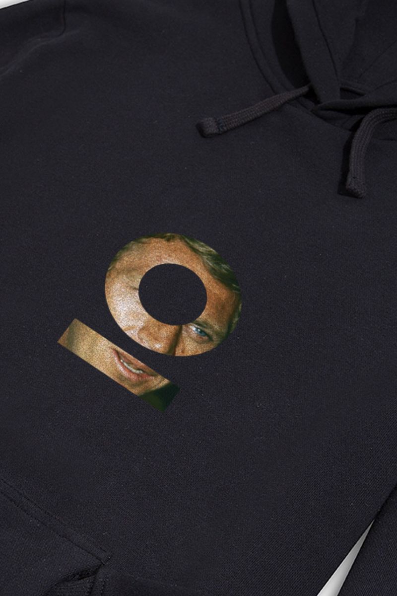 Black Premium Cotton Steve Tee Design Pullover Hoodie