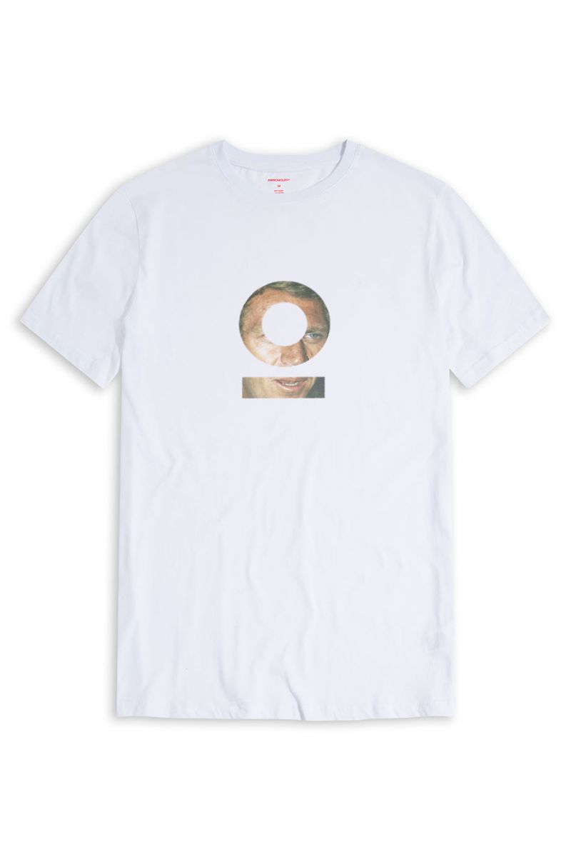 White Soft Fabric Steve Tee Design Short Sleeve Tee