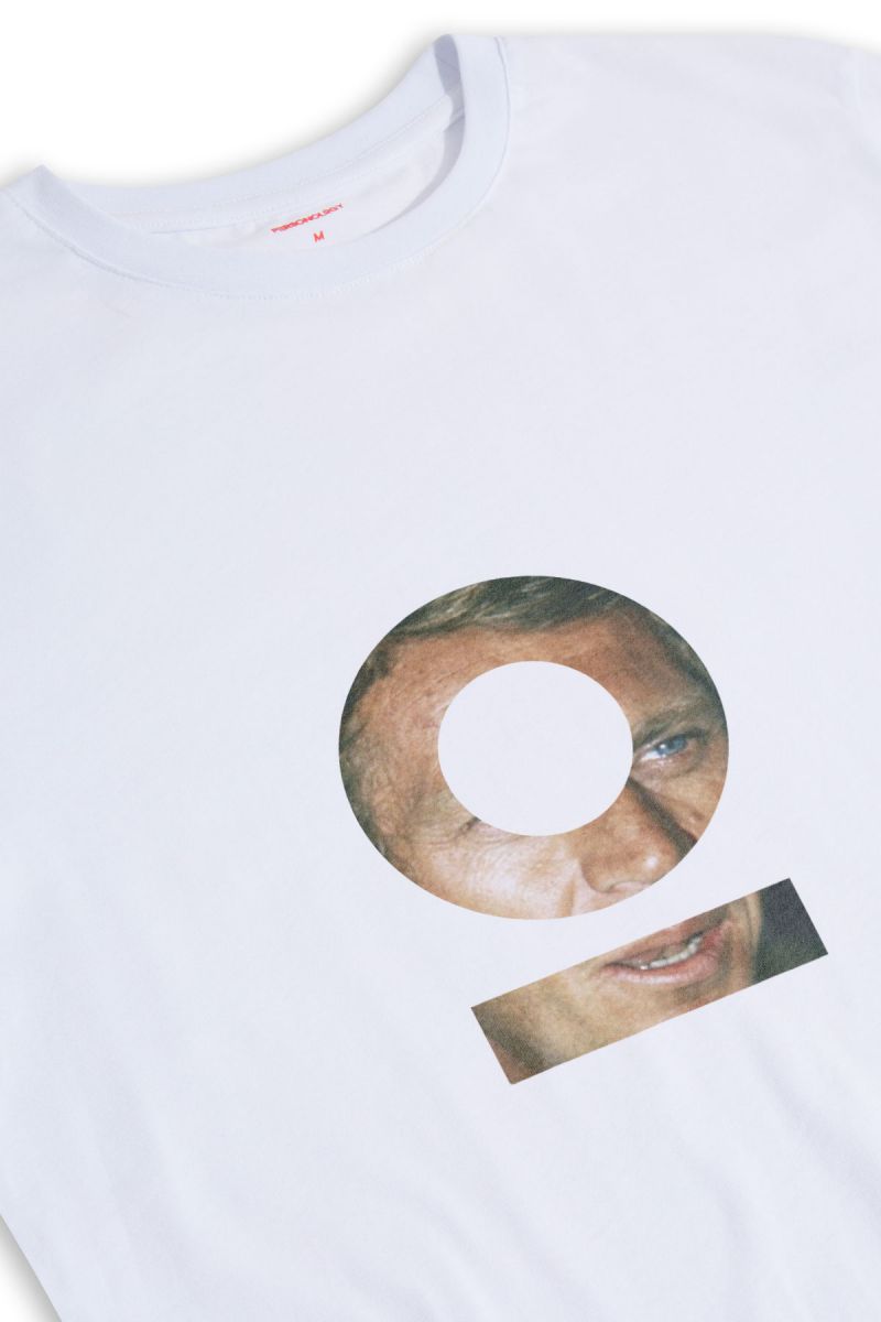 White Soft Fabric Steve Tee Design Short Sleeve Tee