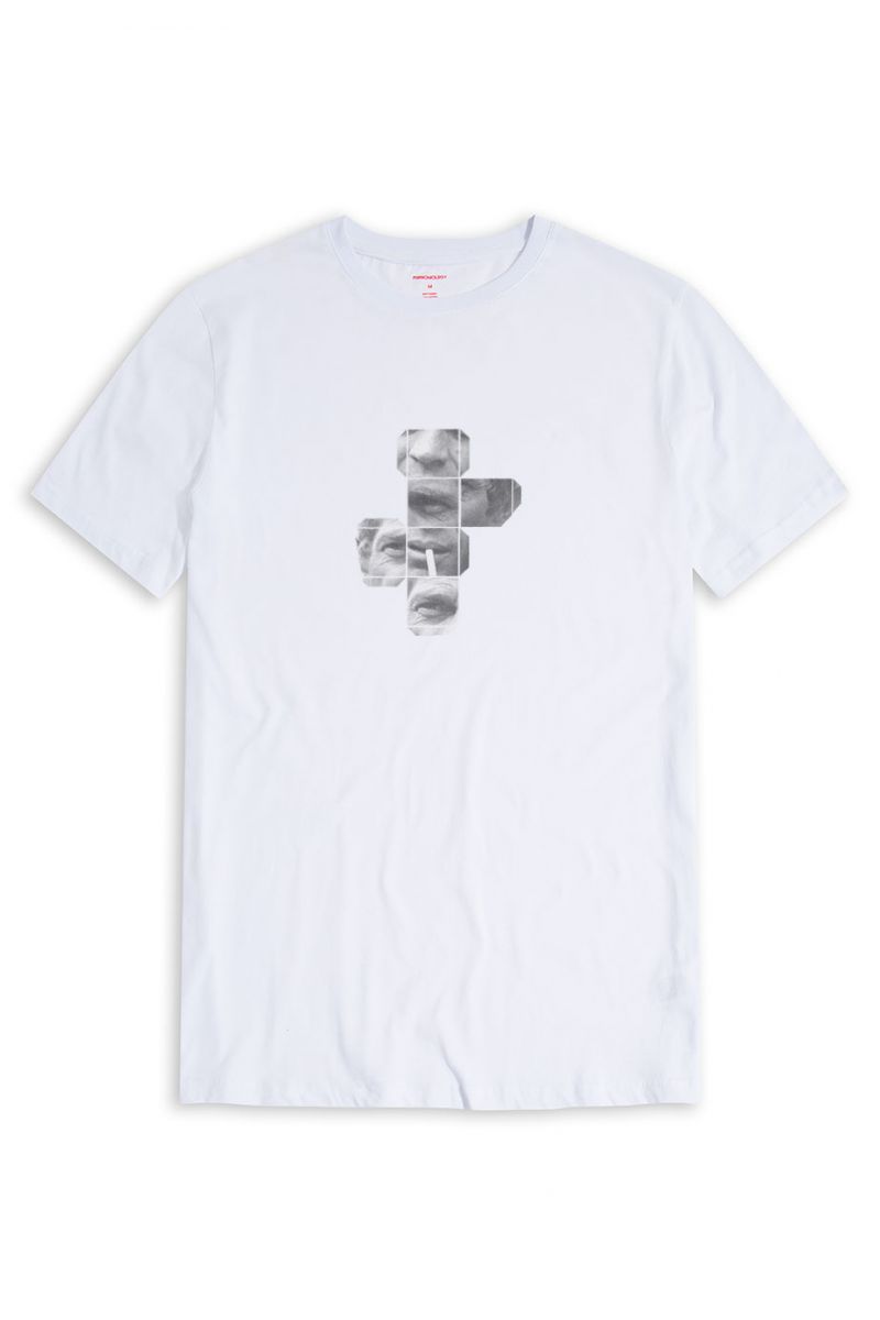 White Soft Fabric Steve Tee Design Short Sleeve Tee