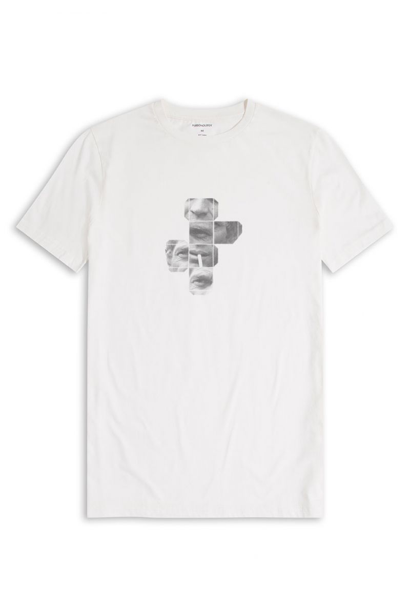 Off White Soft Fabric Steve Tee Design Short Sleeve Tee