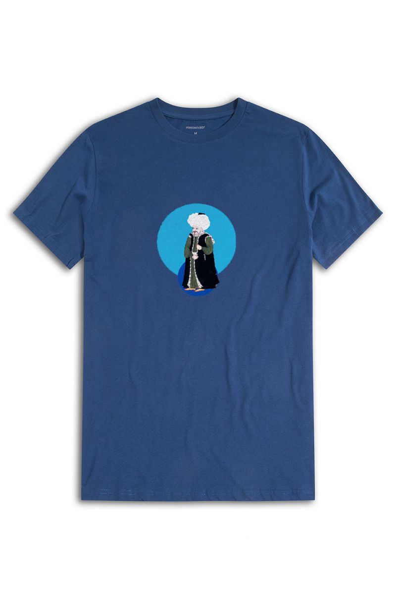 Navy Soft Fabric Ottoman Design Short Sleeve Tee