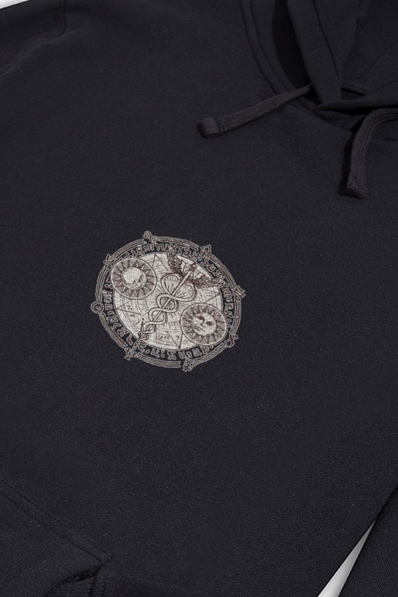 Black Premium Cotton Illuminati Design Pullover Hoodie