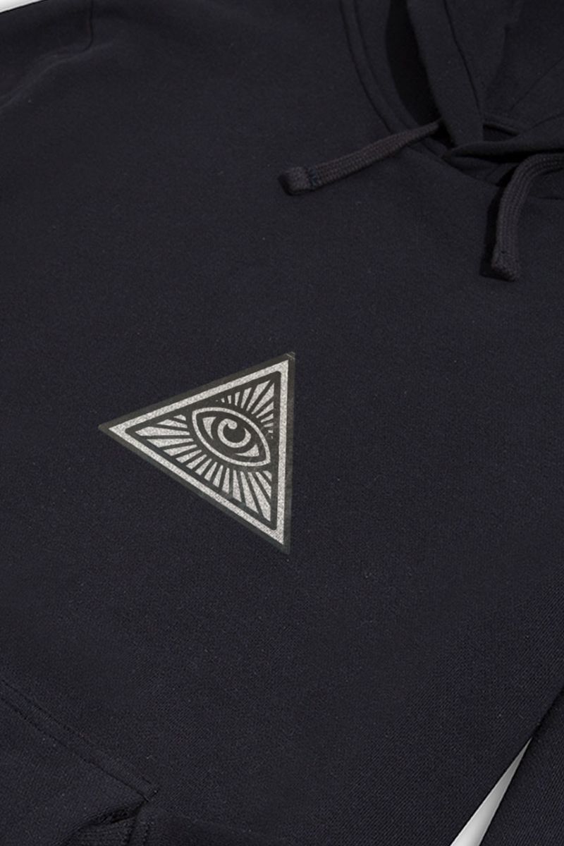 Black Premium Cotton Illuminati Design Pullover Hoodie