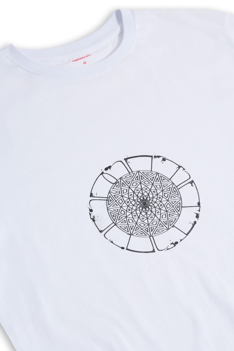 White Soft Fabric Sufism Design Short Sleeve Tee