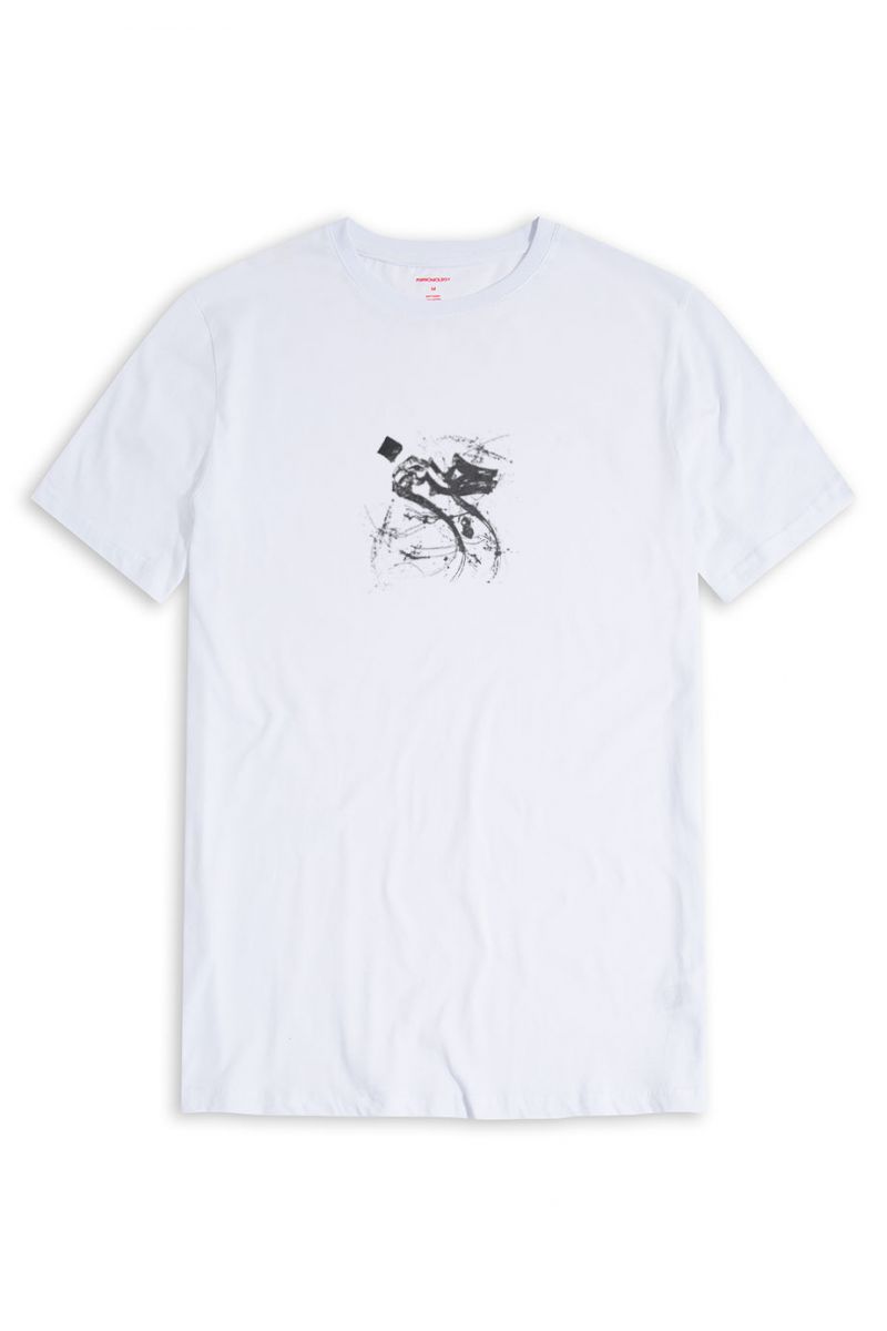 White Soft Fabric Sufism Design Short Sleeve Tee