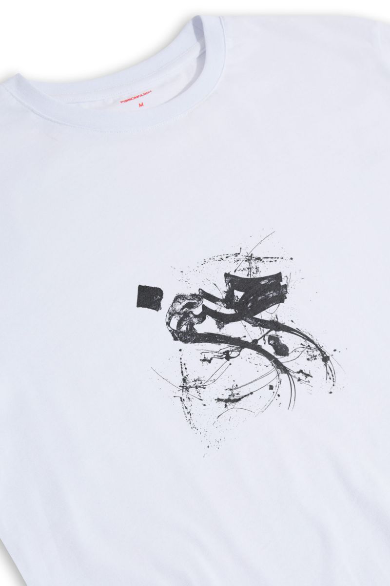 White Soft Fabric Sufism Design Short Sleeve Tee