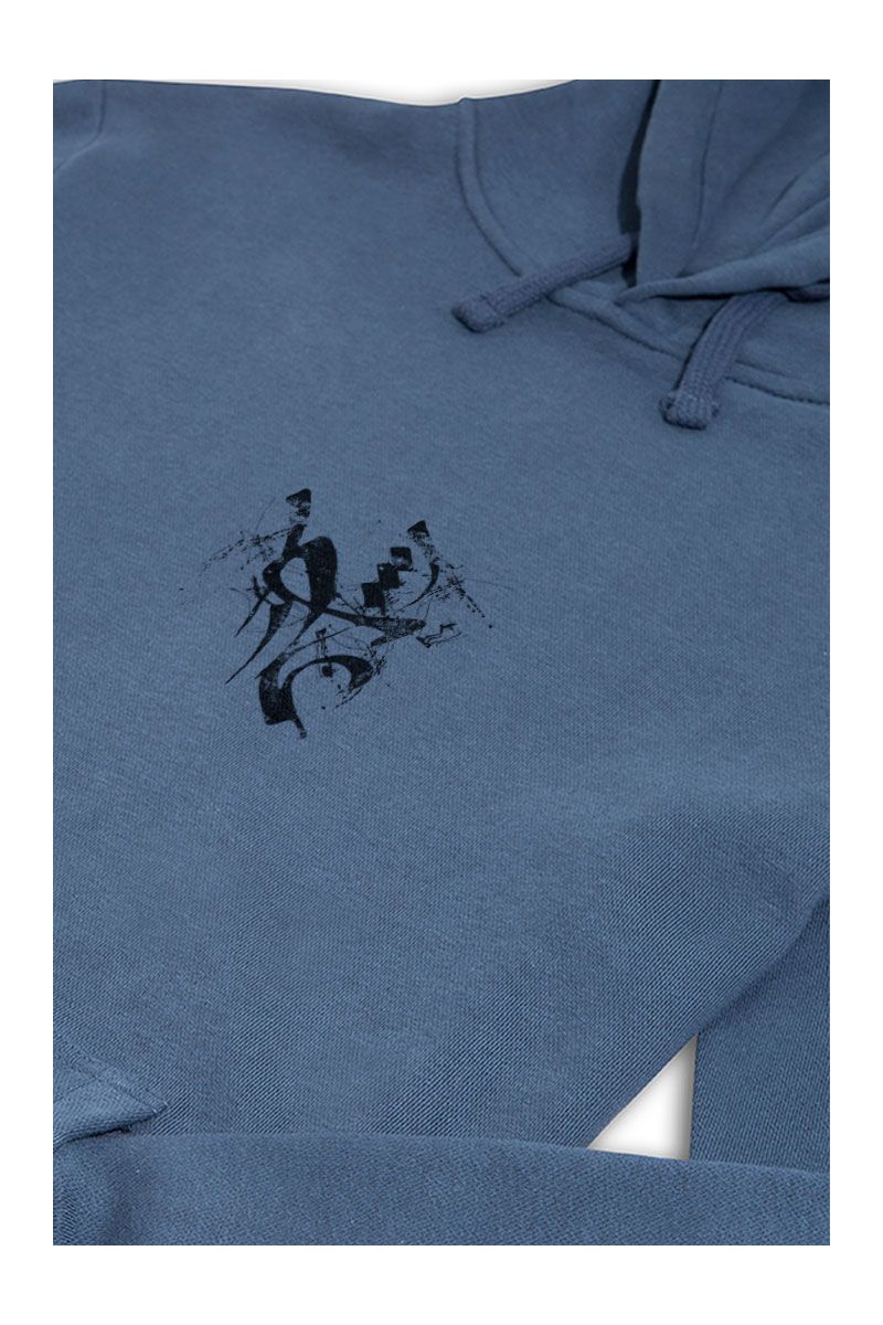 Navy Premium Cotton Sufism Design Pullover Hoodie