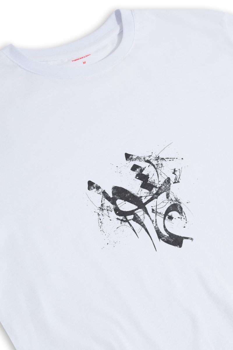 White Soft Fabric Sufism Design Short Sleeve Tee