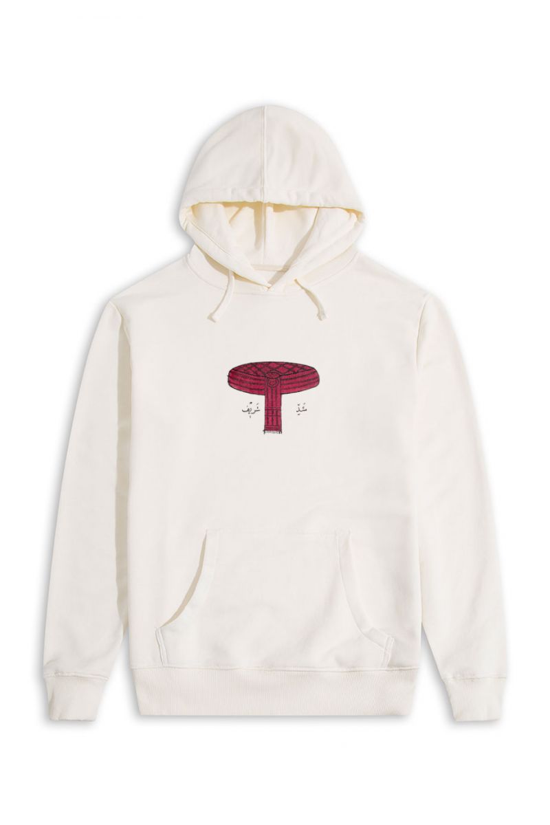 Ecru Premium Cotton Sufism Design Pullover Hoodie