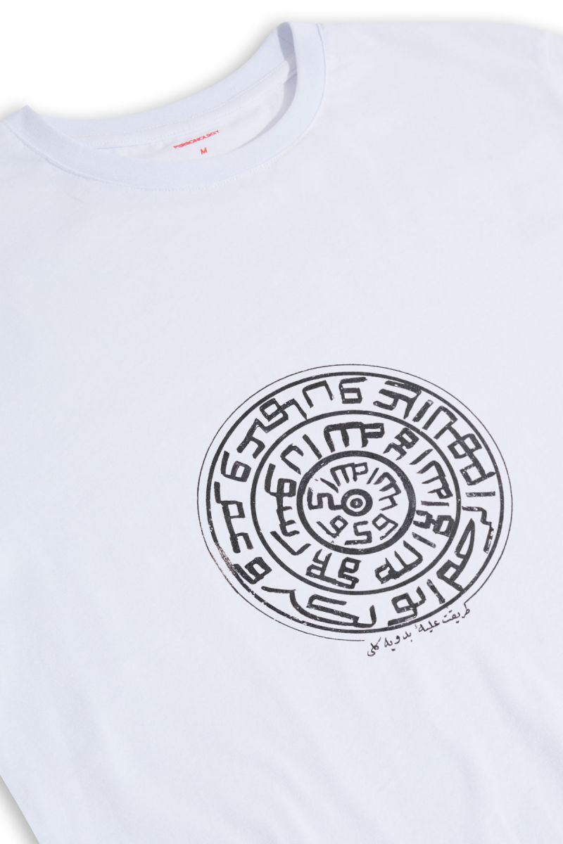 White Soft Fabric Sufism Design Short Sleeve Tee