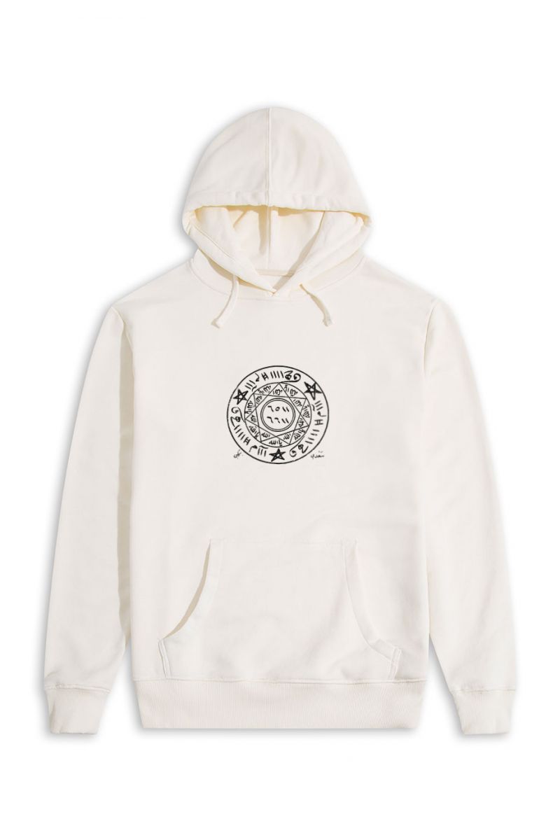 Ecru Premium Cotton Sufism Design Pullover Hoodie