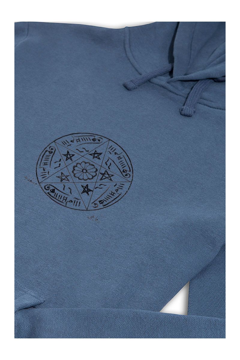 Navy Premium Cotton Sufism Design Pullover Hoodie