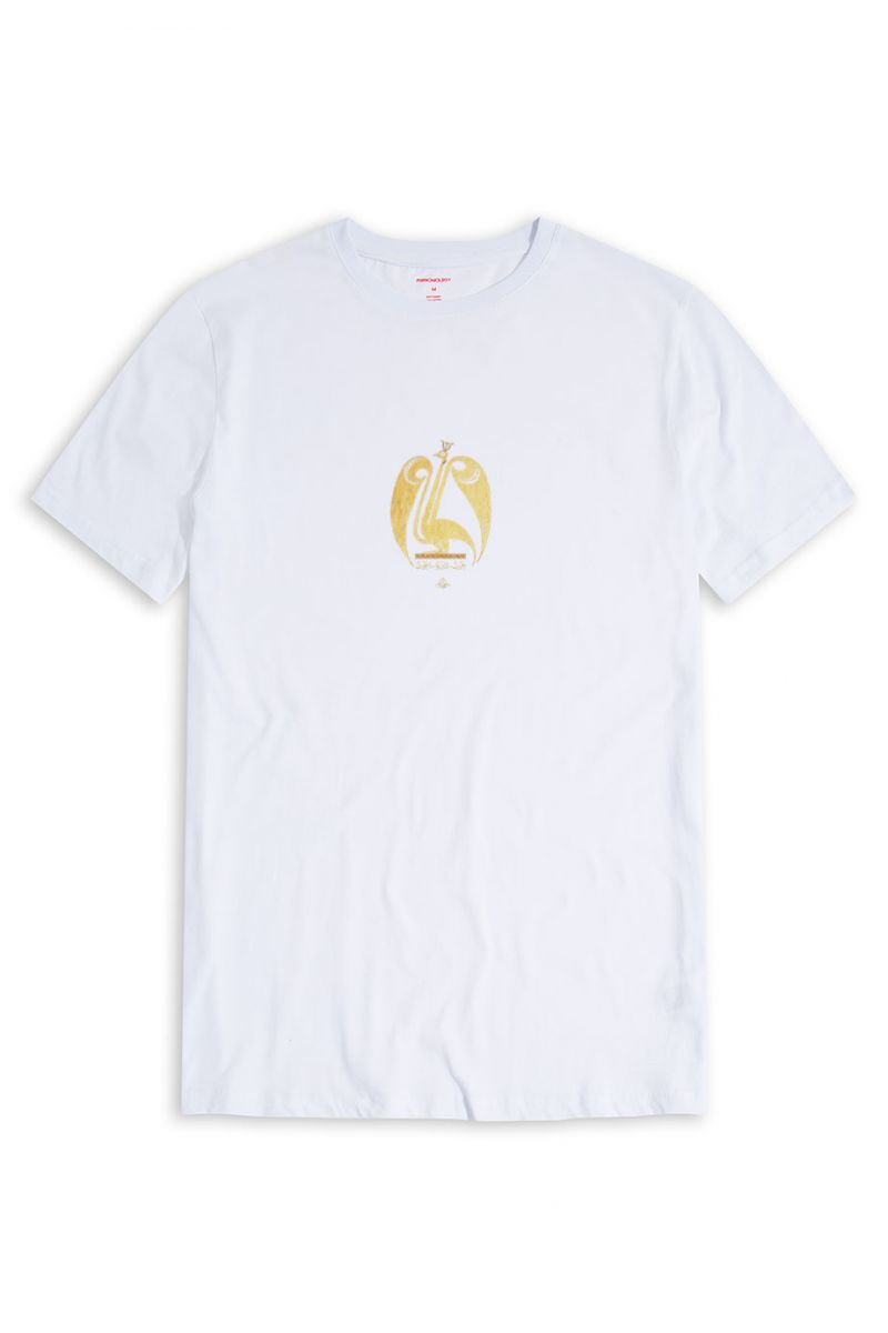 White Soft Fabric Sufism Design Short Sleeve Tee