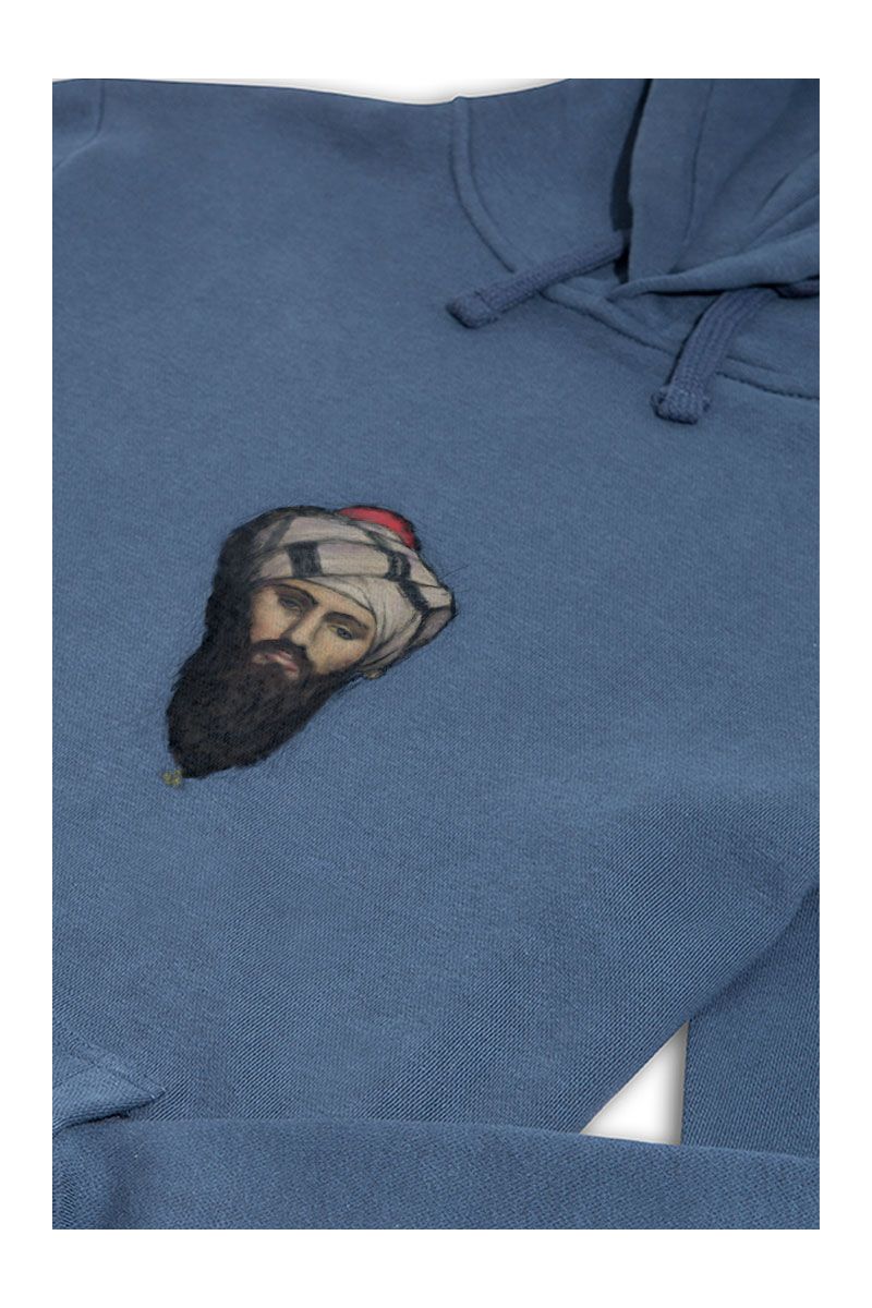 Navy Premium Cotton Sufism Design Pullover Hoodie