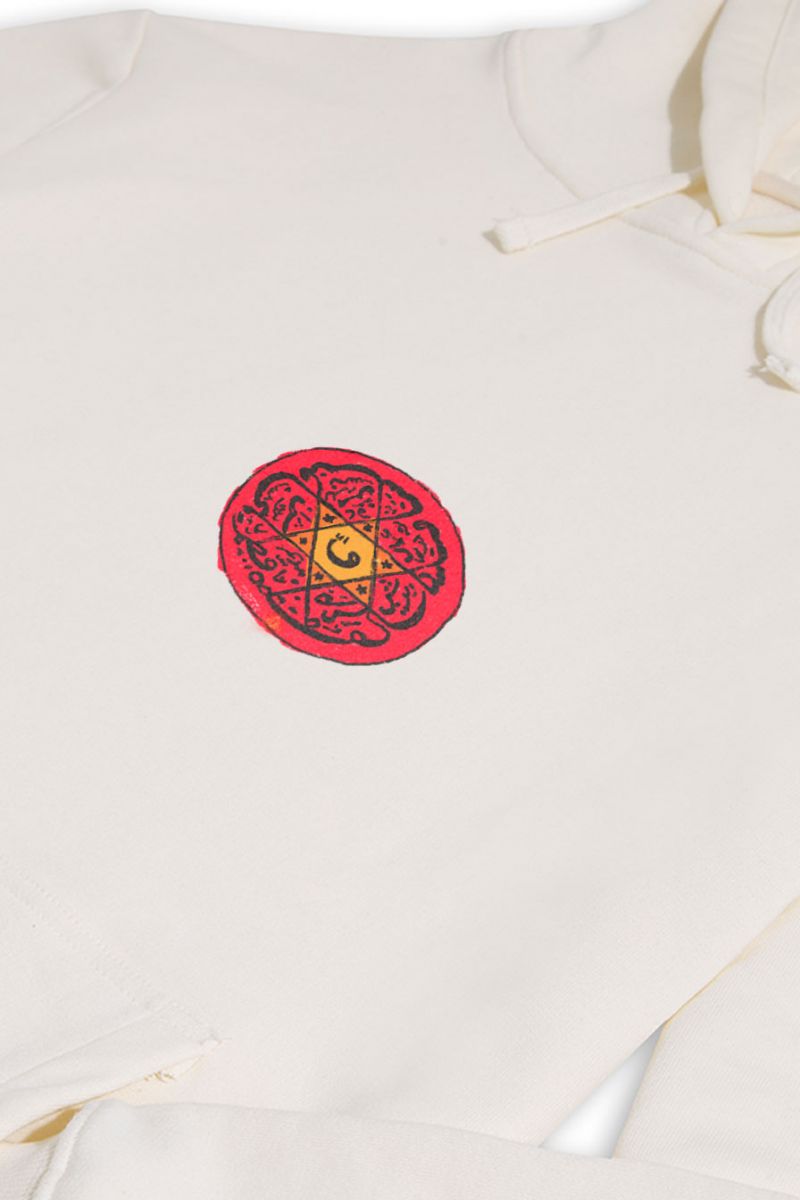 Ecru Premium Cotton Sufism Design Pullover Hoodie