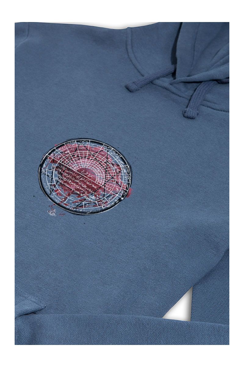 Navy Premium Cotton Sufism Design Pullover Hoodie