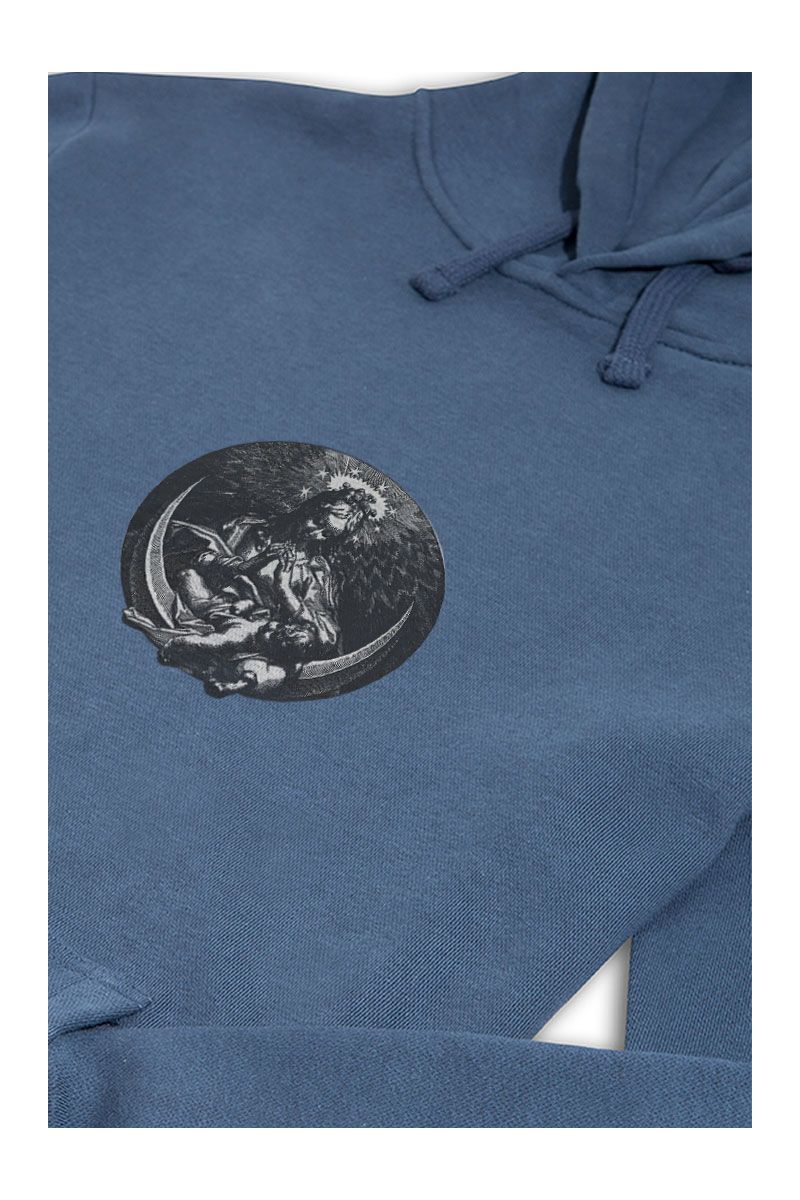 Navy Premium Cotton Jesus Design Pullover Hoodie