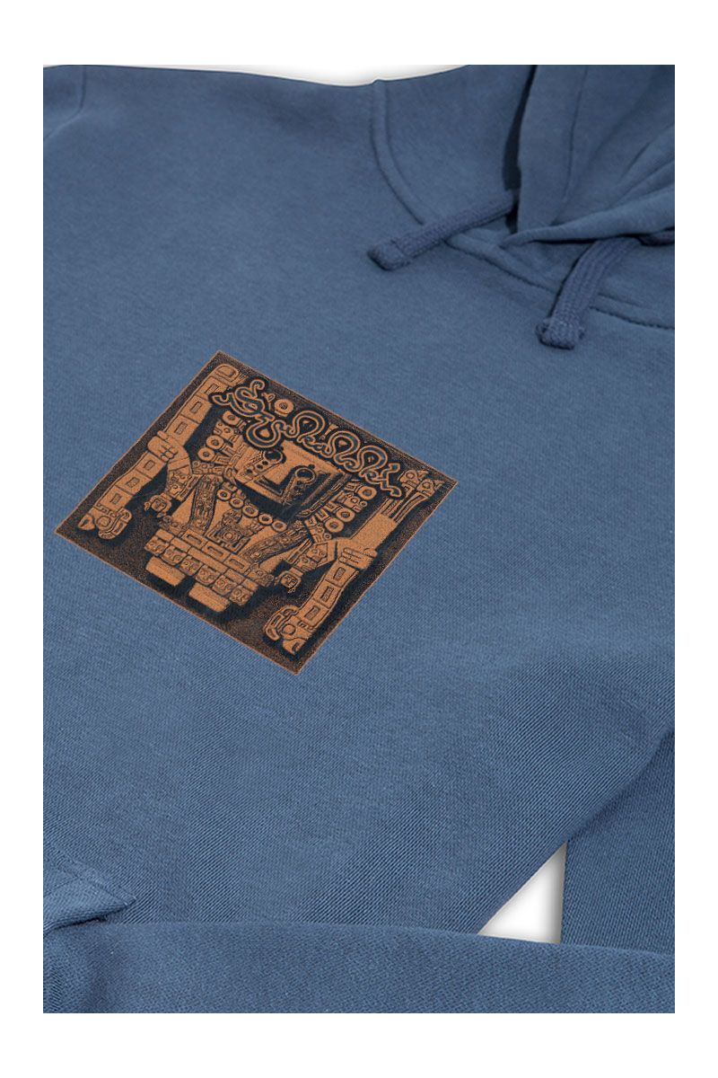 Navy Premium Cotton Theology Design Pullover Hoodie