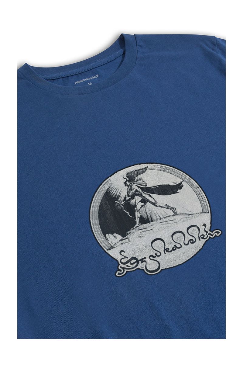 Navy Soft Fabric Theology Design Short Sleeve Tee