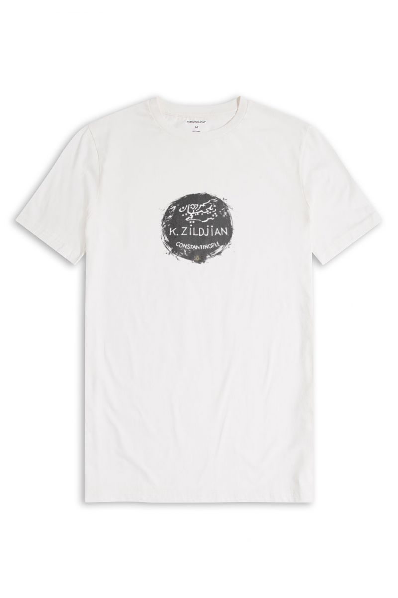 Off White Soft Fabric Constantinople Design Short Sleeve Tee