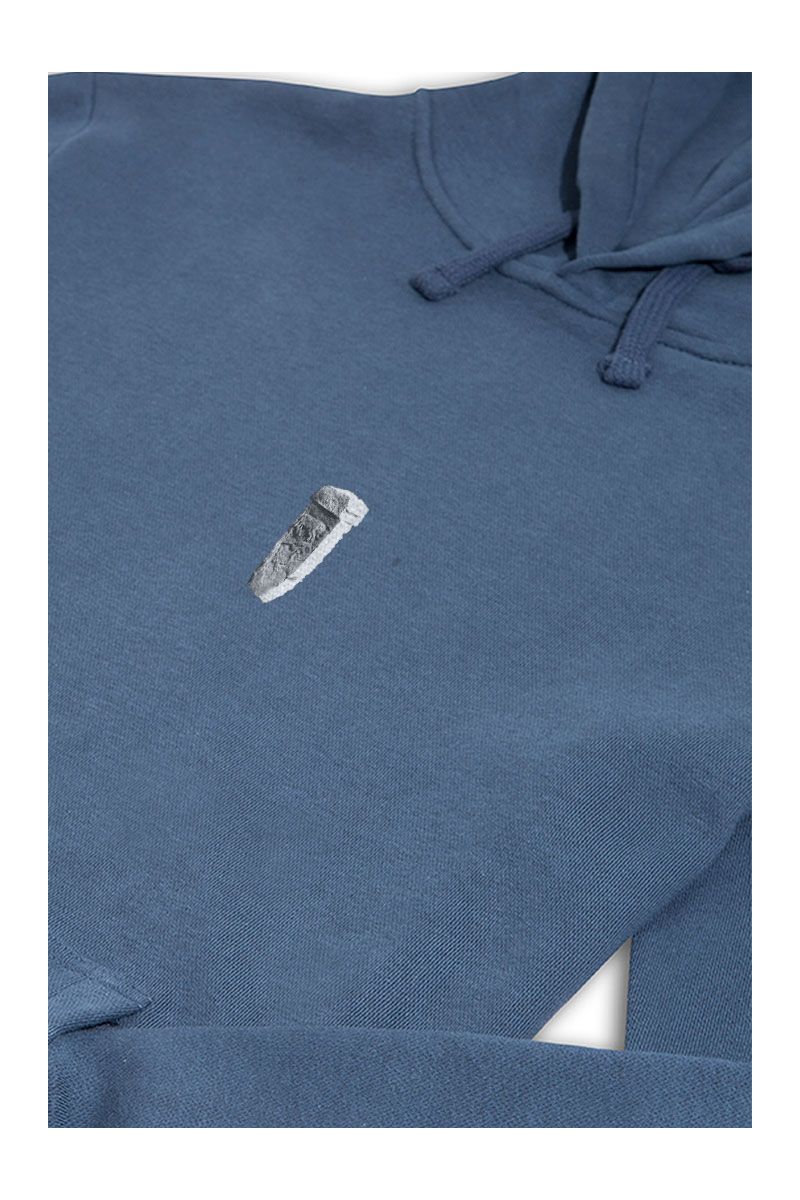 Navy Premium Cotton Past Design Pullover Hoodie