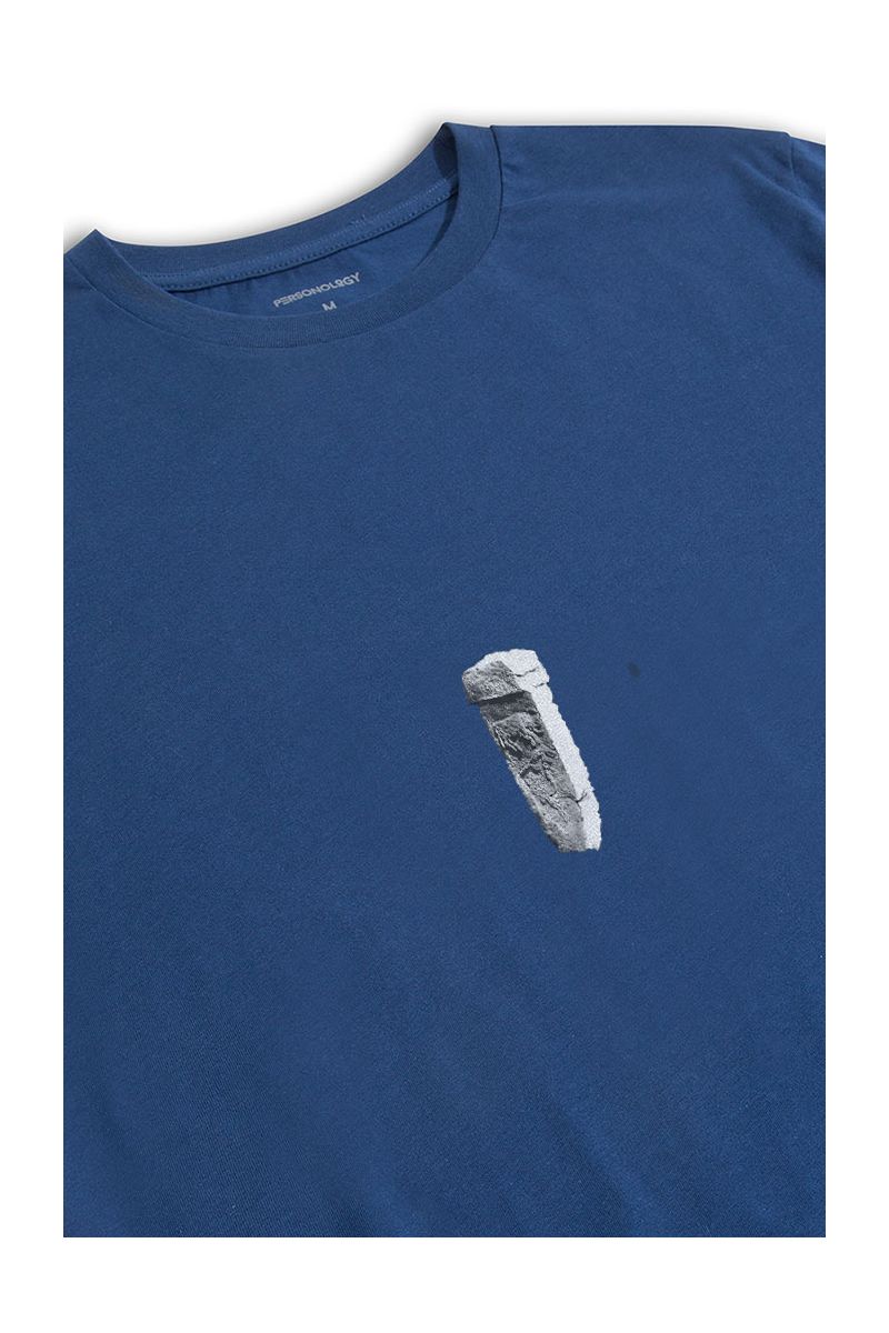 Navy Soft Fabric Past Design Short Sleeve Tee