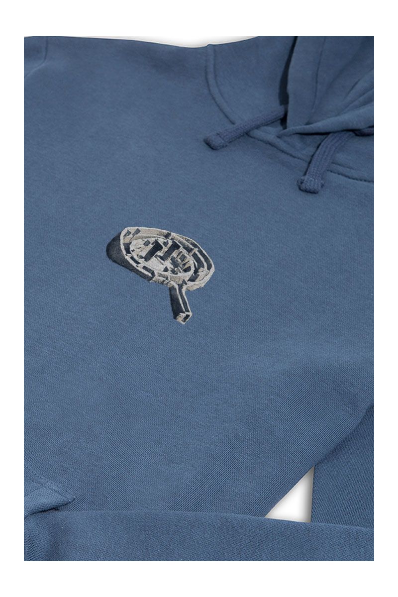 Navy Premium Cotton Potbelly Hill Design Pullover Hoodie