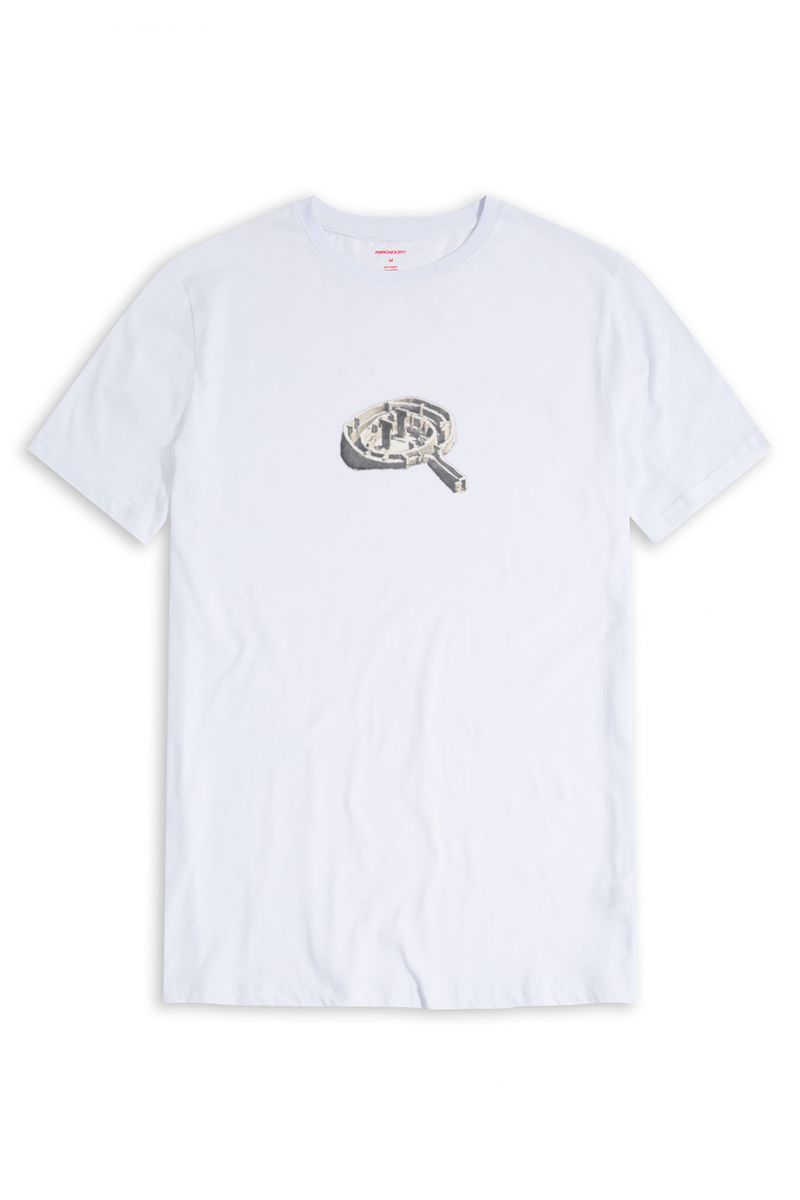 White Soft Fabric Potbelly Hill Design Short Sleeve Tee
