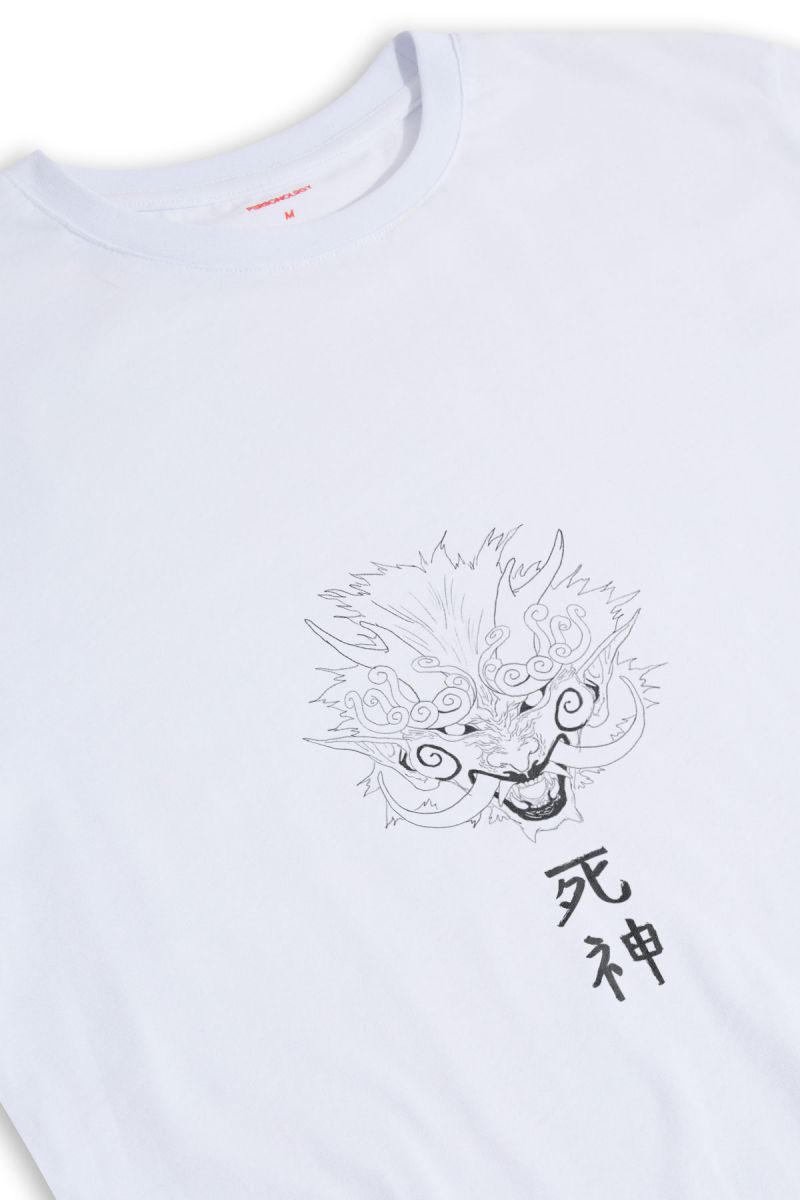 White Soft Fabric Chinese Personology Design Short Sleeve Tee