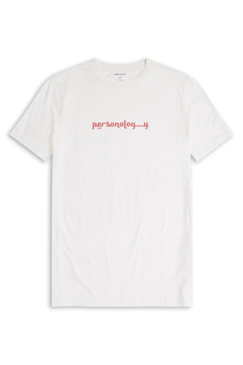 Off White Soft Fabric Camel Design Short Sleeve Tee