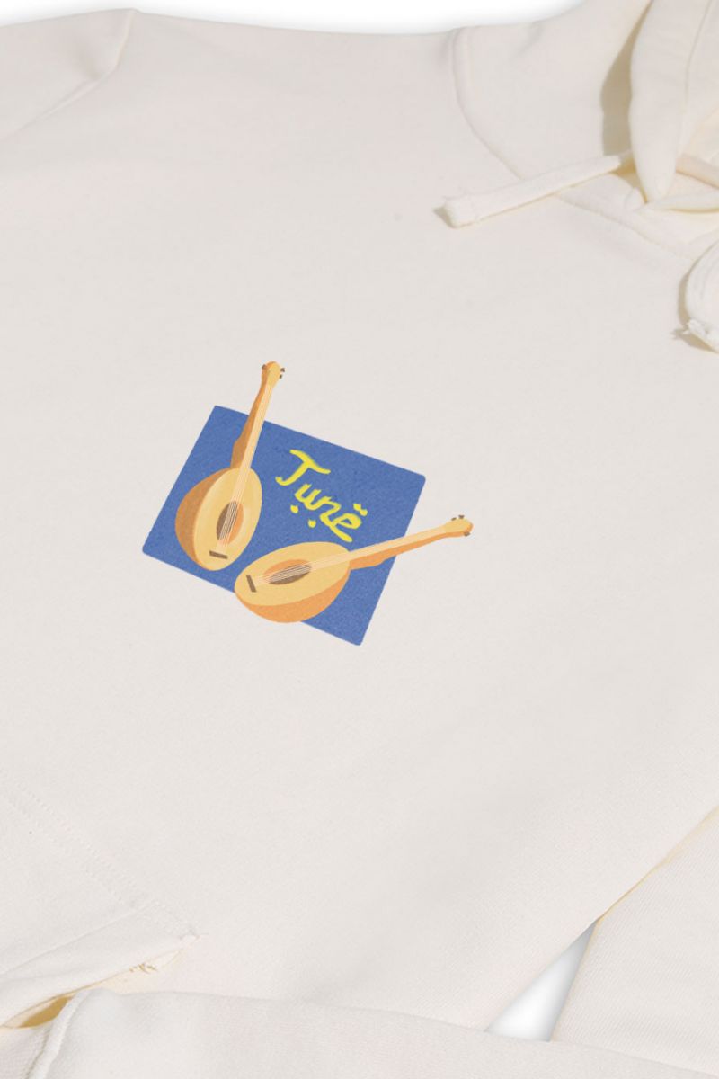 Ecru Premium Cotton June Design Pullover Hoodie