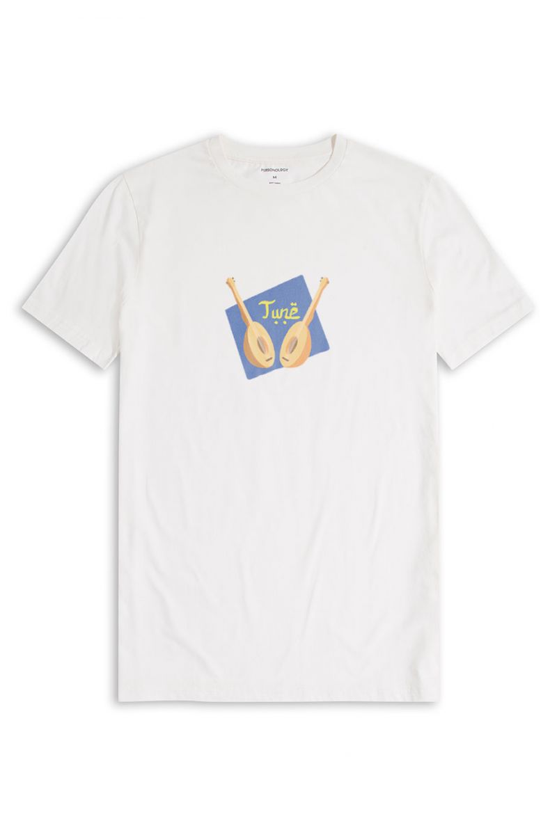 Off White Soft Fabric June Design Short Sleeve Tee