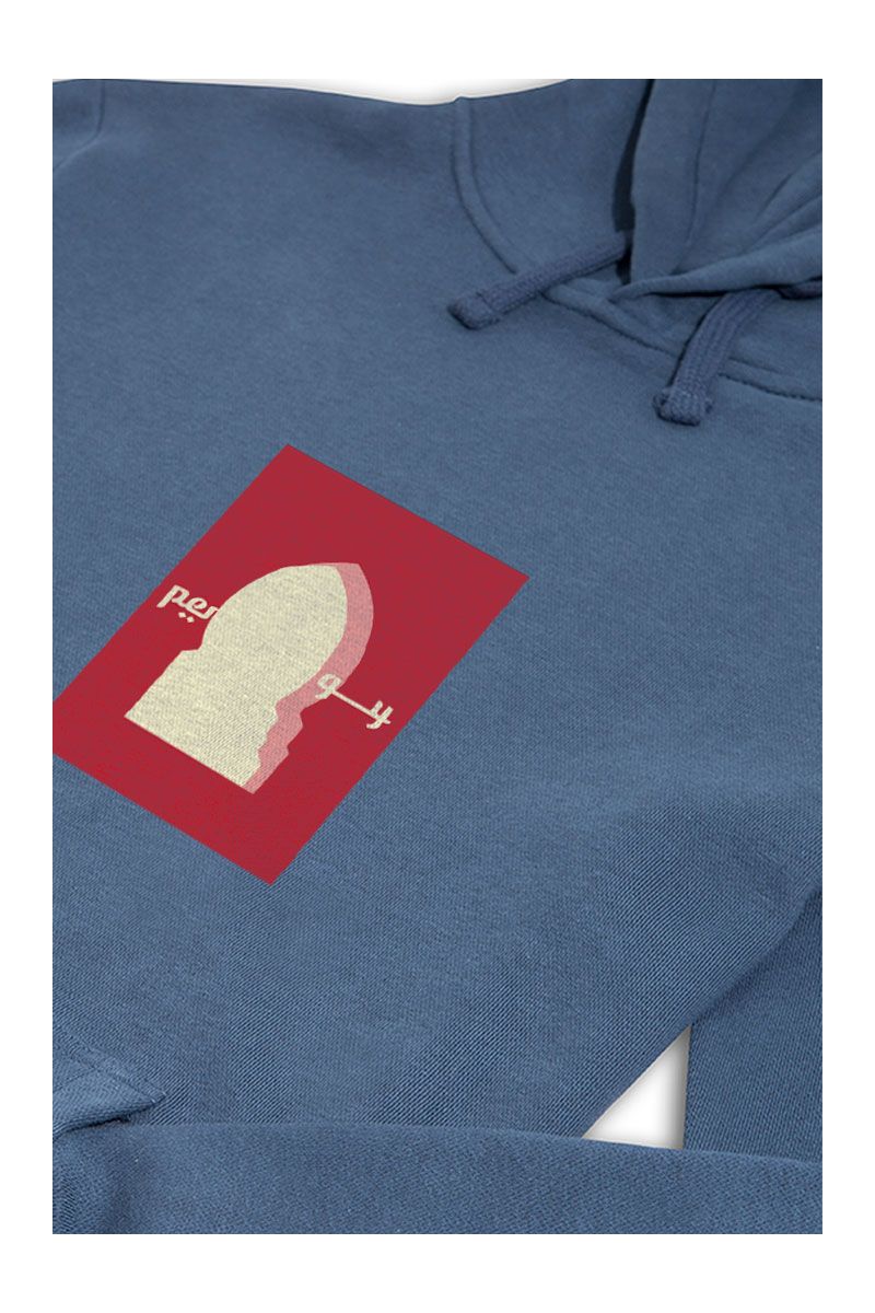 Navy Premium Cotton Pretentious Design Pullover Hoodie
