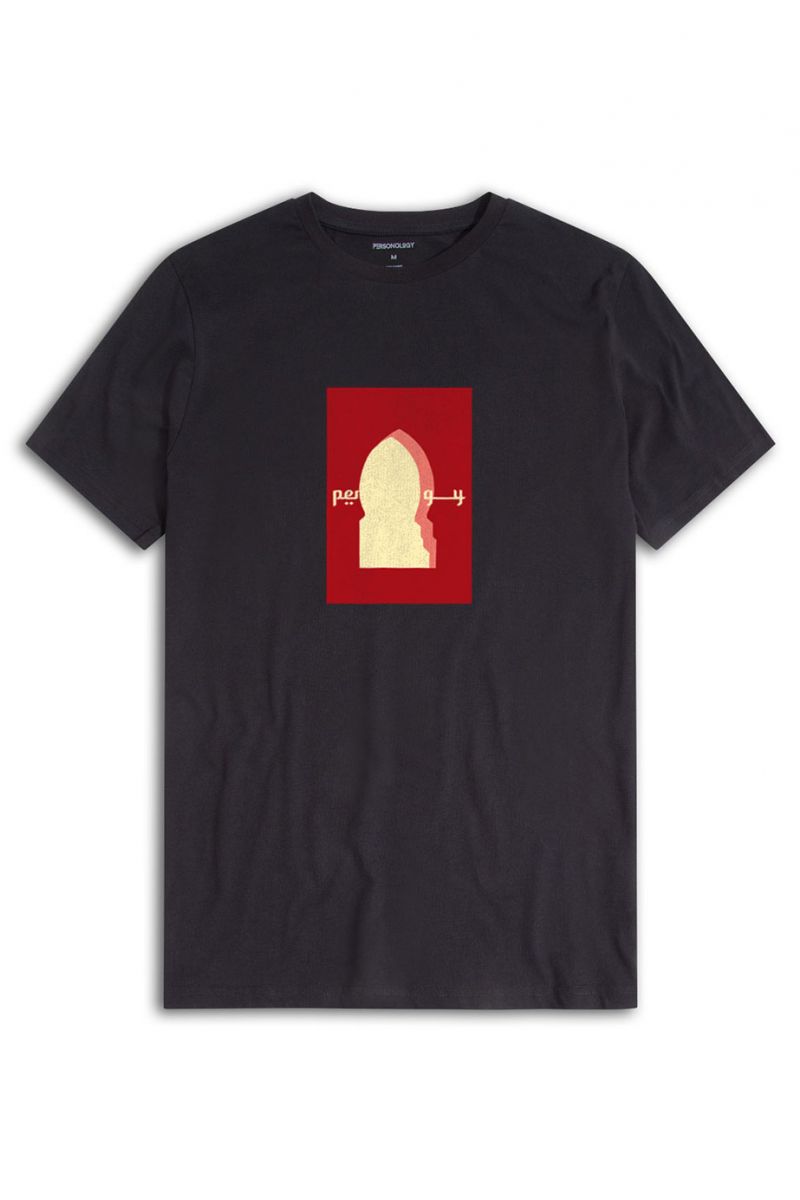 Black Soft Fabric Pretentious Design Short Sleeve Tee