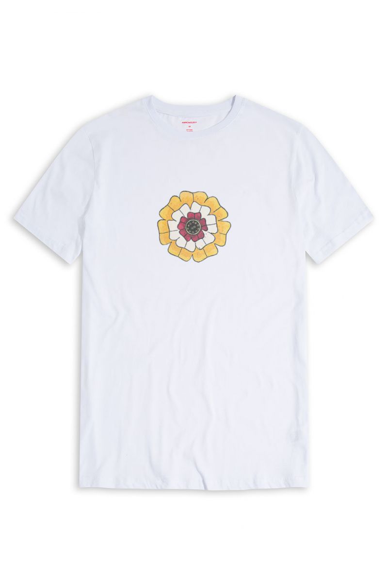 White Soft Fabric Symbol Design Short Sleeve Tee