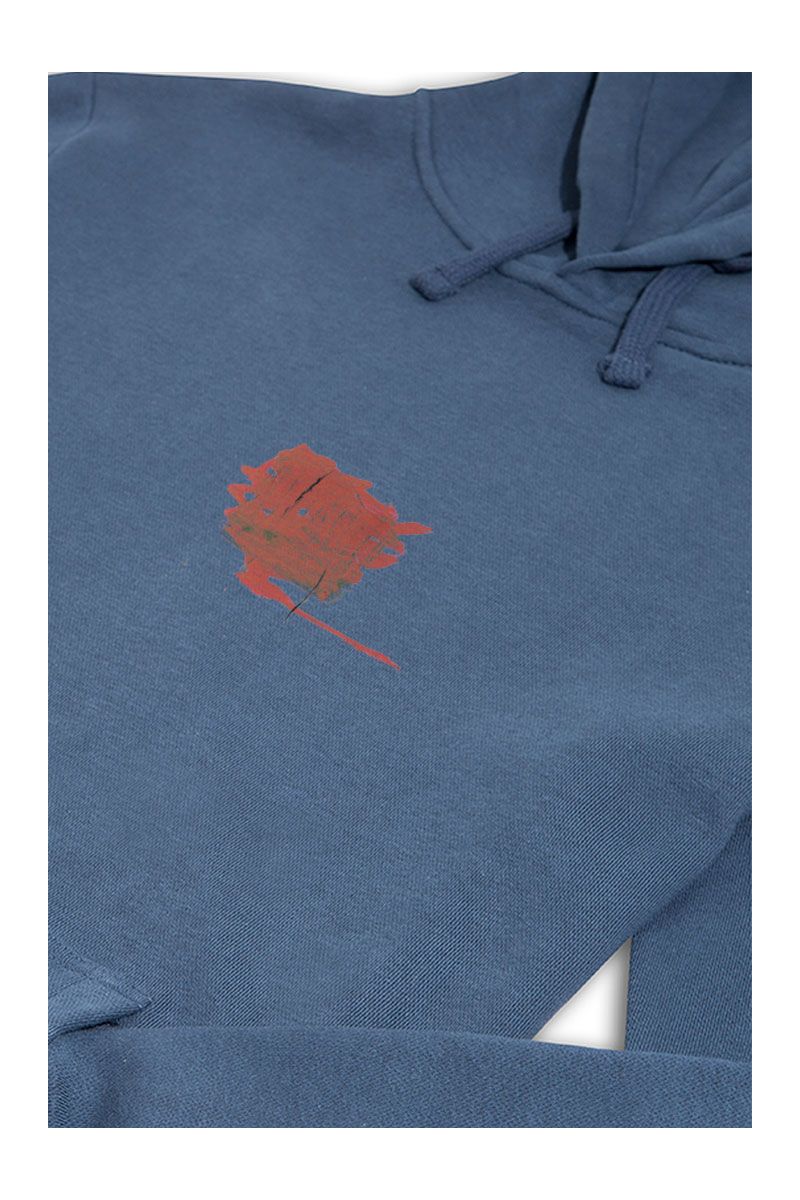 Navy Premium Cotton Abstract Design Pullover Hoodie