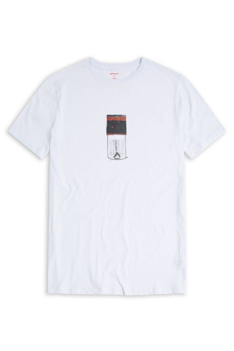 White Soft Fabric Abstract Design Short Sleeve Tee