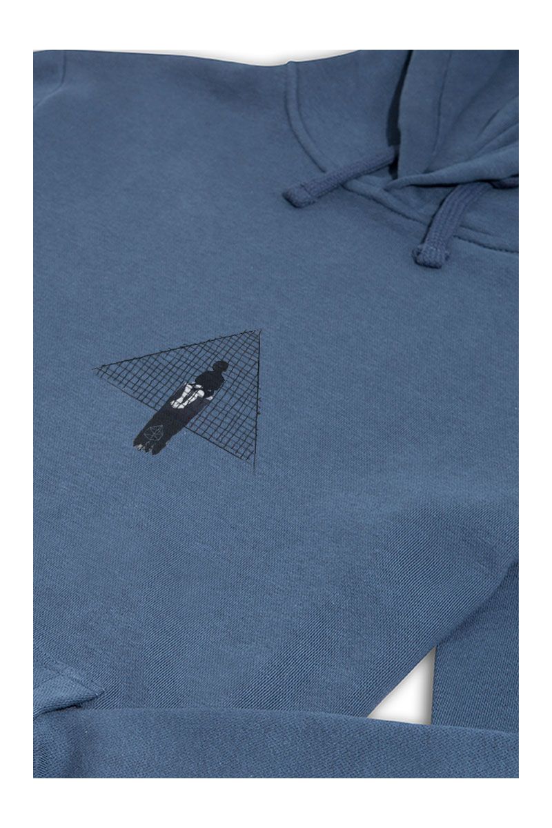 Navy Premium Cotton Abstract Design Pullover Hoodie