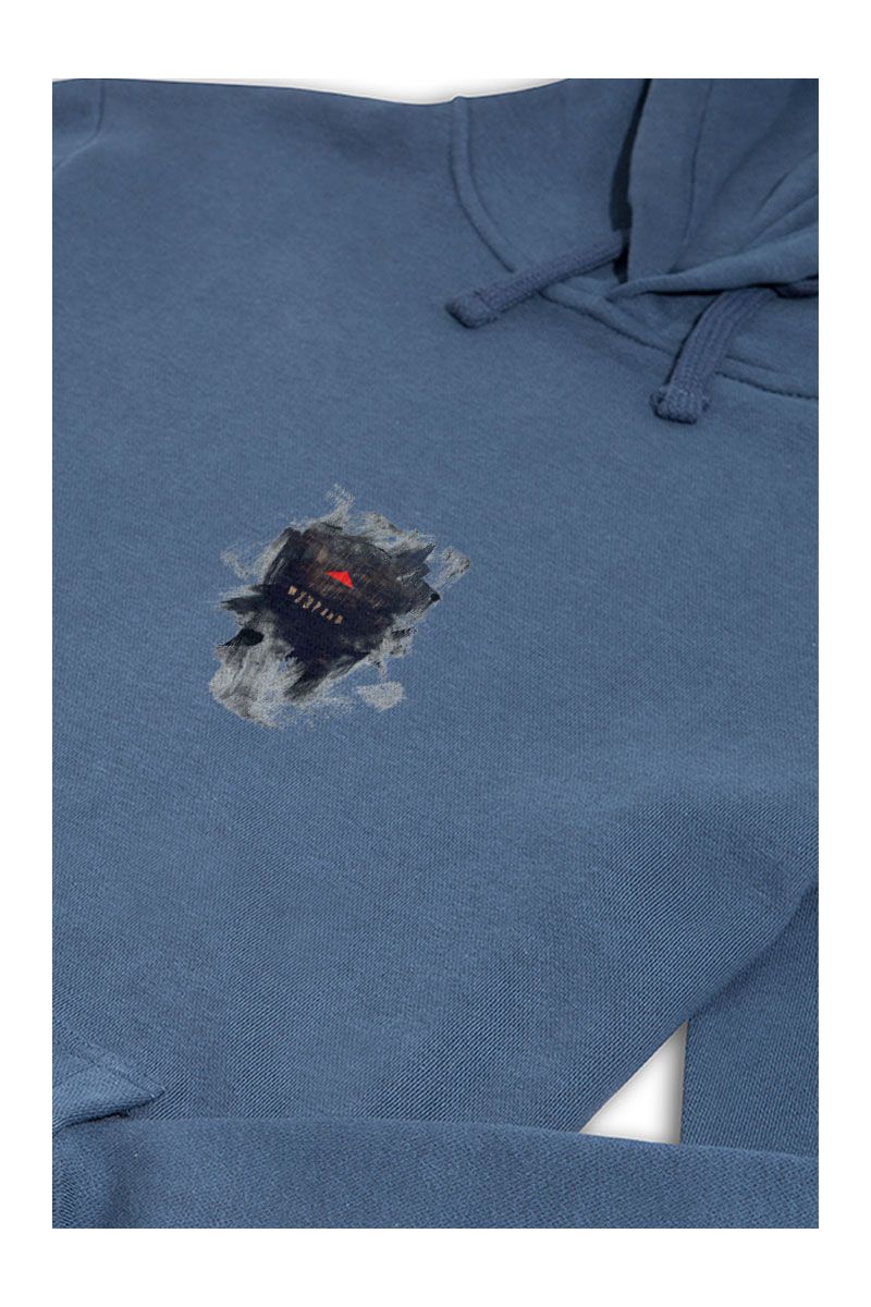 Navy Premium Cotton Abstract Design Pullover Hoodie