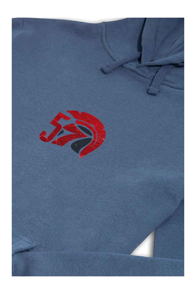 Navy Premium Cotton 57 Sparta Design Pullover Hoodie